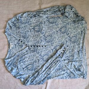 Women's Blue Paisley L/S Shirt